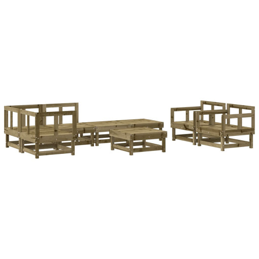 Set Salotto da Giardino 8 pz in Legno Impregnato di Pino 3186227