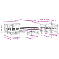 Set Salotto da Giardino 8 pz in Legno Impregnato di Pino 3186227