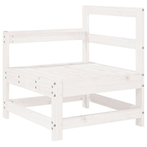 Set Salotto da Giardino 7 pz Bianco in Legno Massello di Pino 3186229