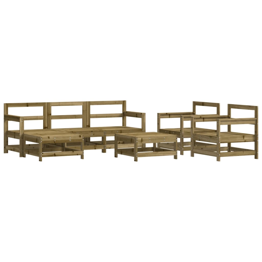 Set Salotto da Giardino 7 pz in Legno Impregnato di Pino 3186234