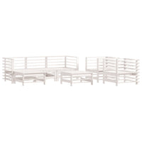 Set Salotto da Giardino 7 pz Bianco in Legno Massello di Pinocod mxl 70012