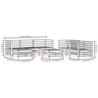 Set Salotto da Giardino 7 pz in Legno Massello di Douglas 3186240