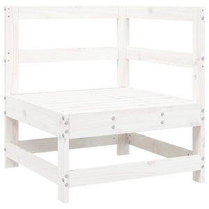 Set Salotto da Giardino 7 pz Bianco in Legno Massello di Pino 3186243