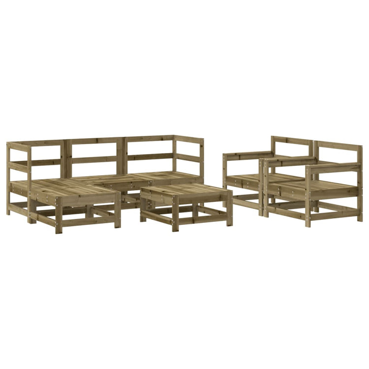 Set Salotto da Giardino 7 pz in Legno Impregnato di Pino 3186248