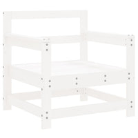 Set Salotto da Giardino 7 pz Bianco in Legno Massello di Pino 3186257