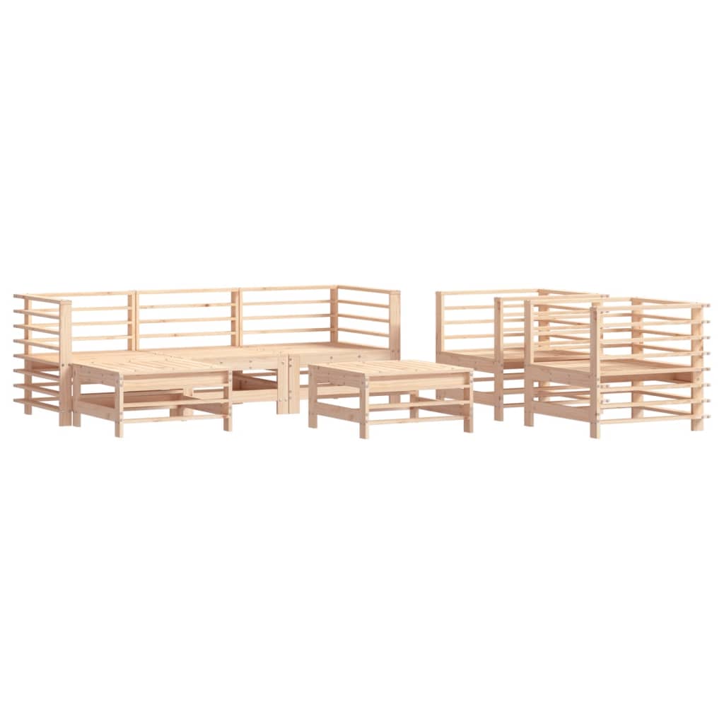 Set Salotto da Giardino 7 pz in Legno Massello di Pino 3186263