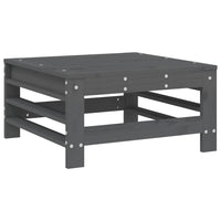 Set Salotto da Giardino 7 pz Grigio in Legno Massello di Pino 3186265