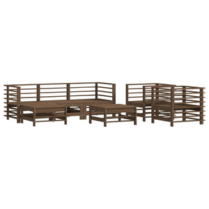 Set Salotto da Giardino 7 pz ambra in Legno Massello di Pino 3186266