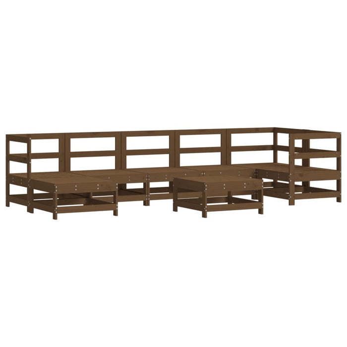 Set Salotto da Giardino 8pz in Legno Massello di Pino Miele 3186273