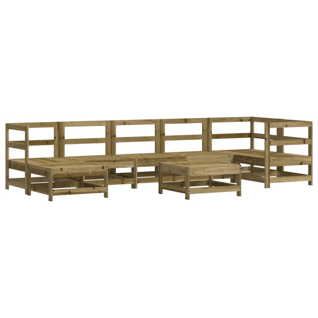 Set Salotto da Giardino 8 pz in Legno Impregnato di Pino 3186276