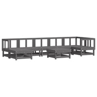 Set Salotto da Giardino 8 pz in Legno Massello di Pino Grigio 3186279