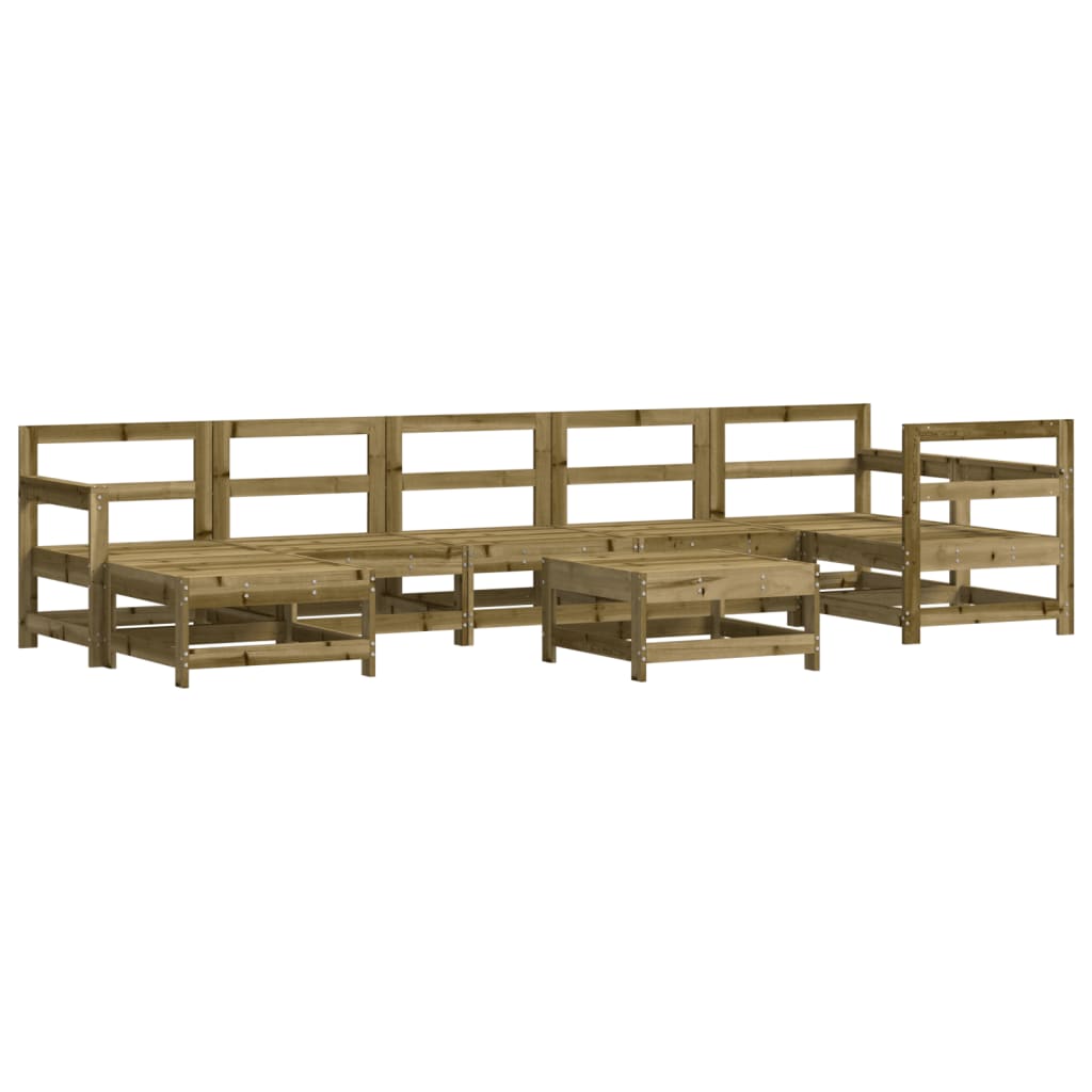 Set Salotto da Giardino 8 pz in Legno Impregnato di Pino 3186290