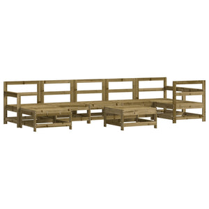 Set Salotto da Giardino 8 pz in Legno Impregnato di Pino 3186290