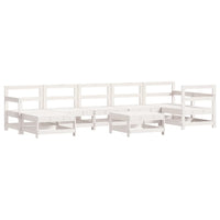 Set Salotto da Giardino 8 pz in Legno Massello di Pino Bianco 3186292