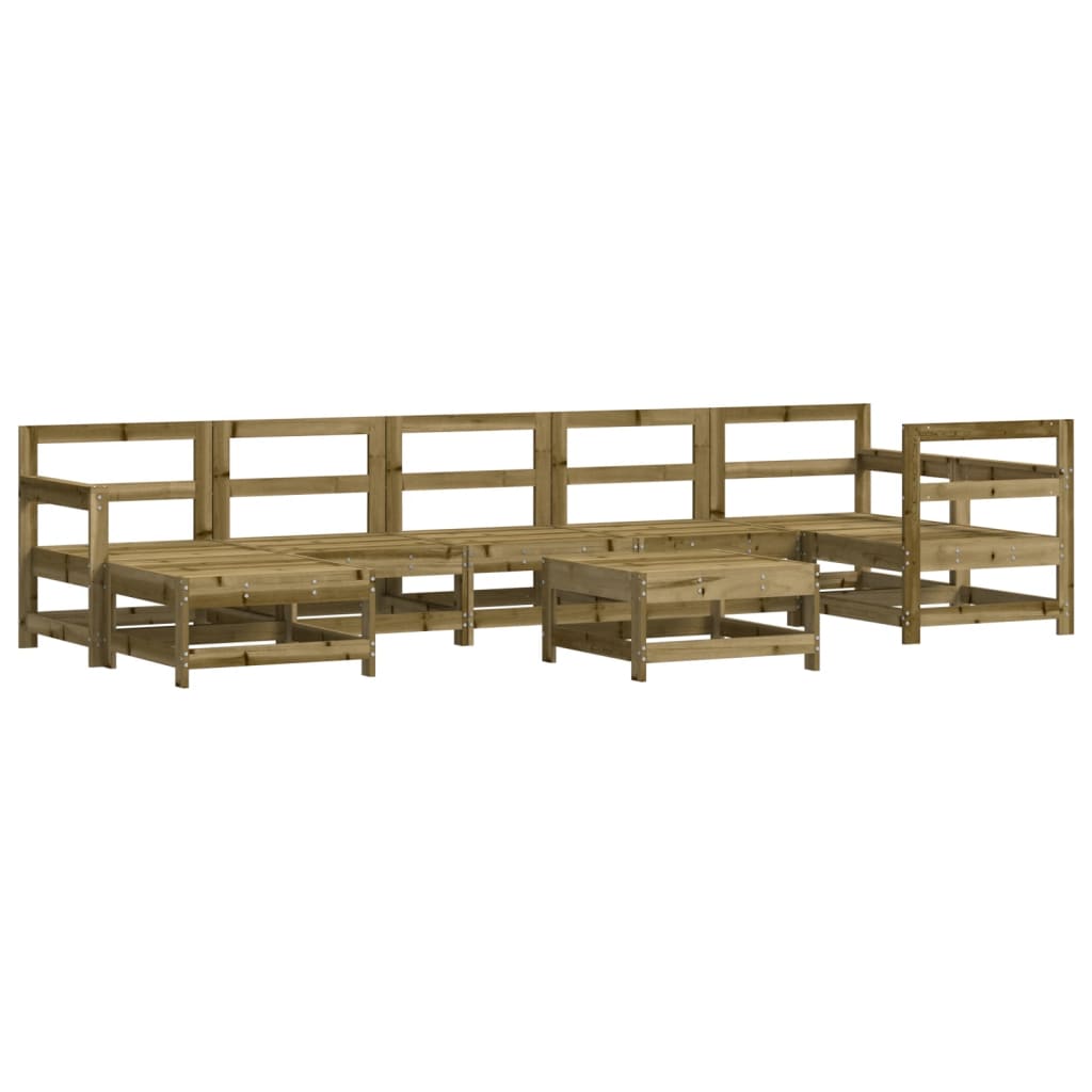 Set Salotto da Giardino 8 pz in Legno Impregnato di Pino 3186297