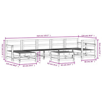 Set Salotto da Giardino 8 pz in Legno Impregnato di Pino 3186297