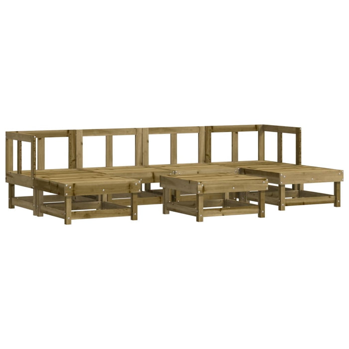 Set Salotto da Giardino 7 pz in Legno Impregnato di Pino 3186346