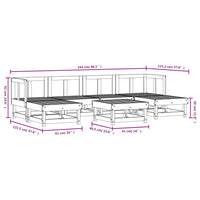 Set Salotto da Giardino 7 pz in Legno Impregnato di Pino 3186346