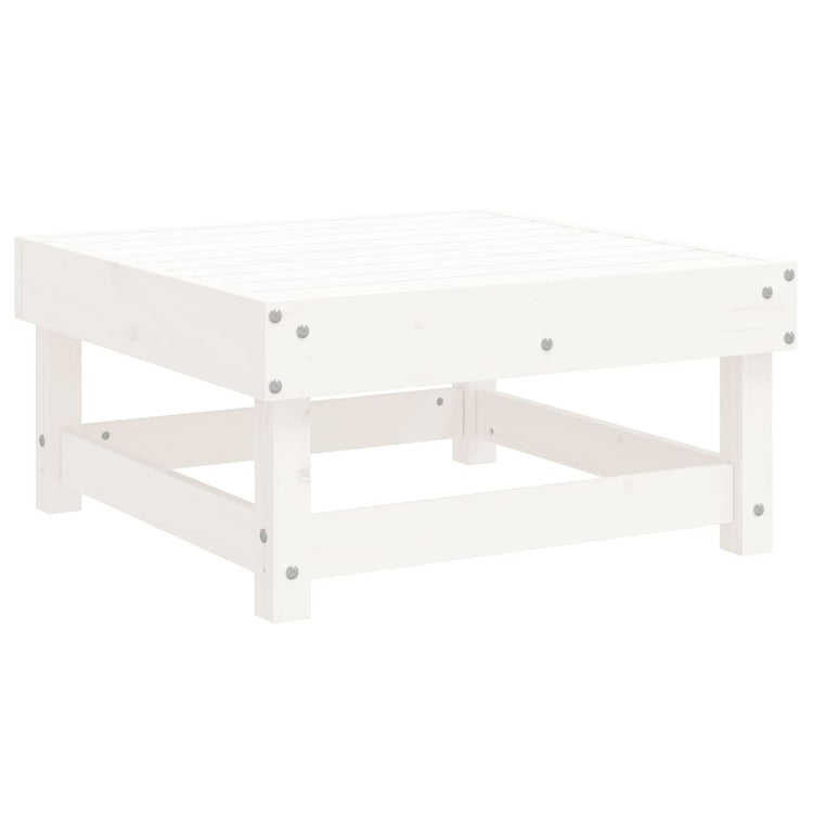 Set Salotto da Giardino 7 pz Bianco in Legno Massello di Pino 3186348