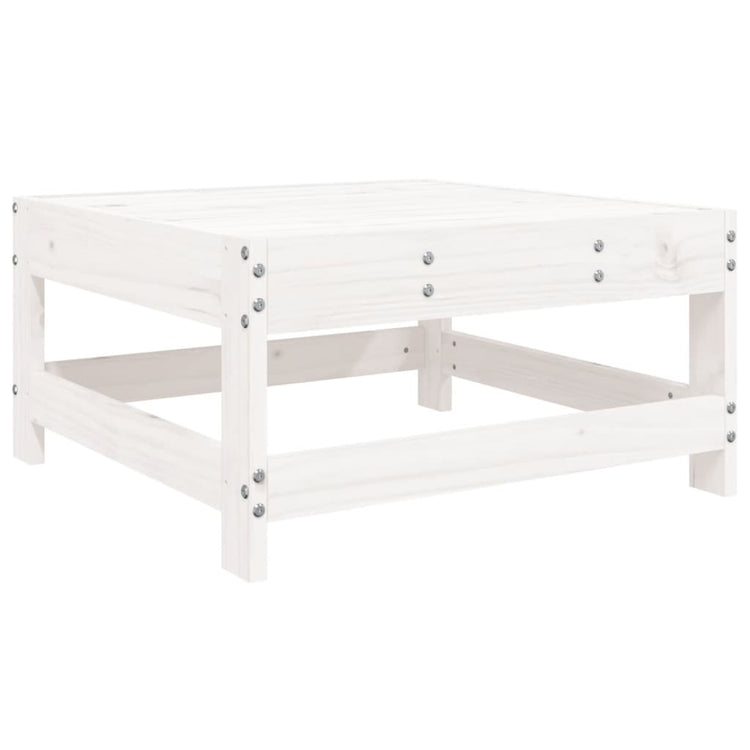 Set Salotto da Giardino 7 pz Bianco in Legno Massello di Pino 3186362