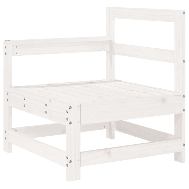 Set Salotto da Giardino 7 pz Bianco in Legno Massello di Pino 3186369