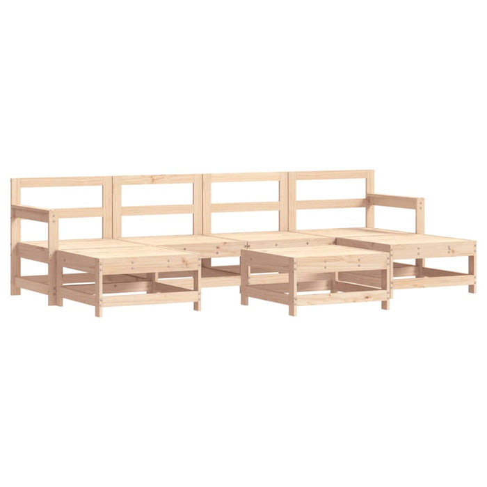 Set Salotto da Giardino 7 pz in Legno Massello di Pino 3186375