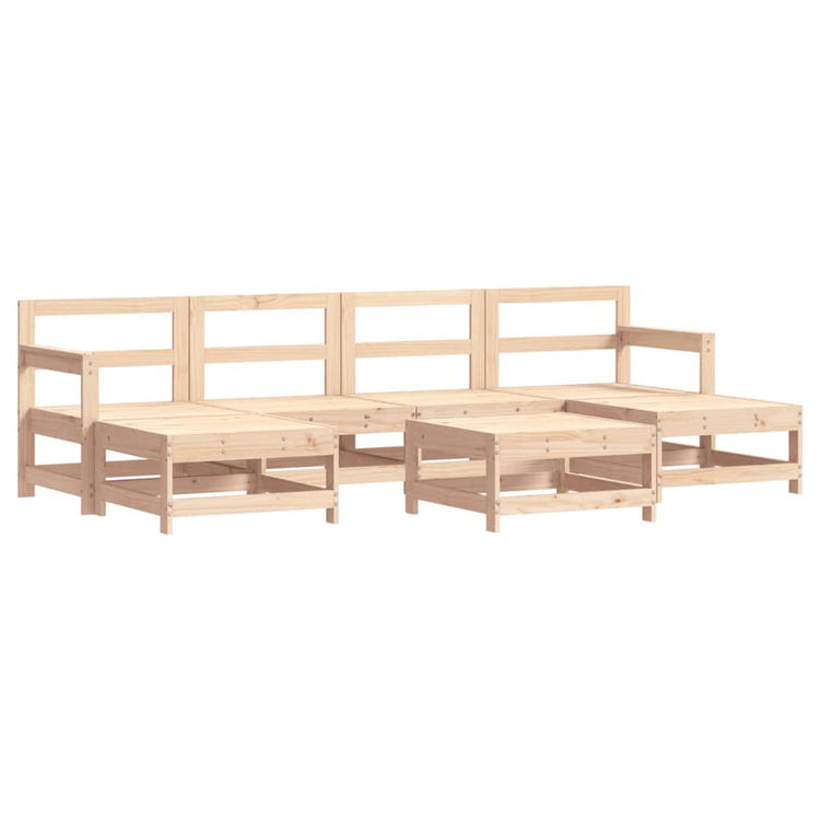 Set Salotto da Giardino 7 pz in Legno Massello di Pino 3186375