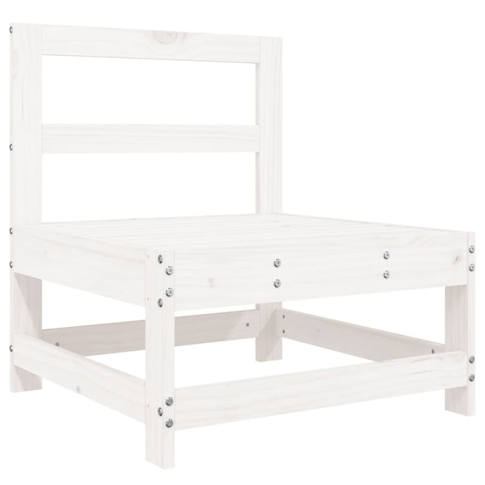 Set Salotto da Giardino 7 pz Bianco in Legno Massello di Pino 3186376