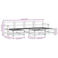 Set Salotto da Giardino 7 pz in Legno Massello di Douglas 3186380