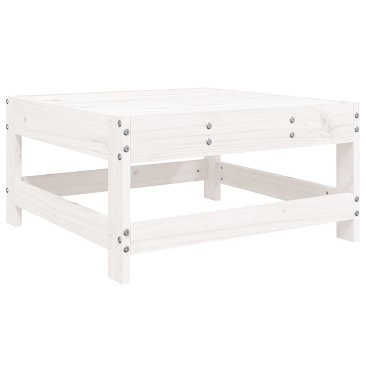 Set Salotto da Giardino 7 pz Bianco in Legno Massello di Pino 3186390