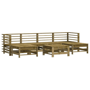 Set Salotto da Giardino 7 pz in Legno Impregnato di Pino 3186402