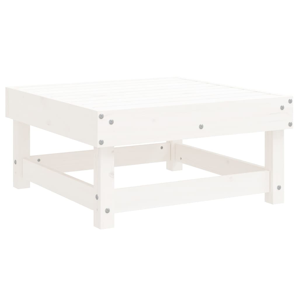 Set Salotto da Giardino 7 pz Bianco in Legno Massello di Pino 3186404