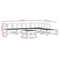 Set Salotto da Giardino 7 pz in Legno Impregnato di Pino 3186409