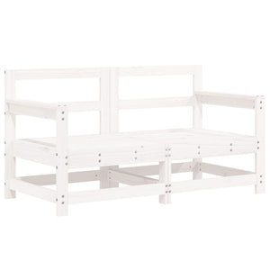 Set Salotto da Giardino 7 pz Bianco in Legno Massello di Pino 3186418