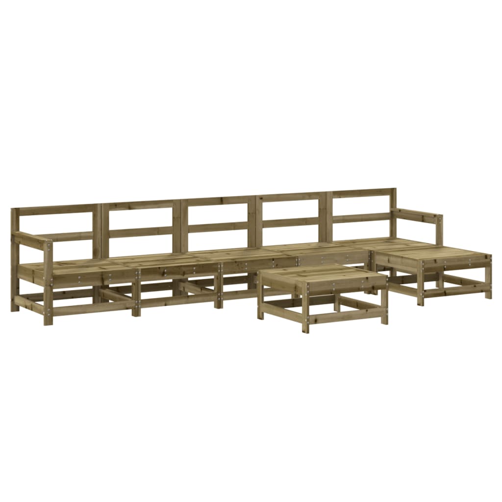 Set Salotto da Giardino 7 pz in Legno Impregnato di Pinocod mxl 82650