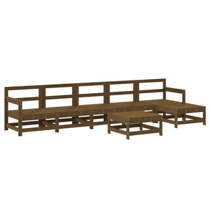 Set Salotto da Giardino 7 pz ambra in Legno Massello di Pino 3186427