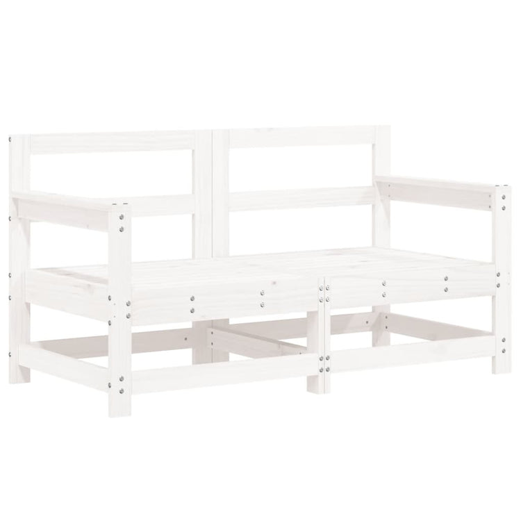 Set Salotto da Giardino 7 pz Bianco in Legno Massello di Pino 3186432