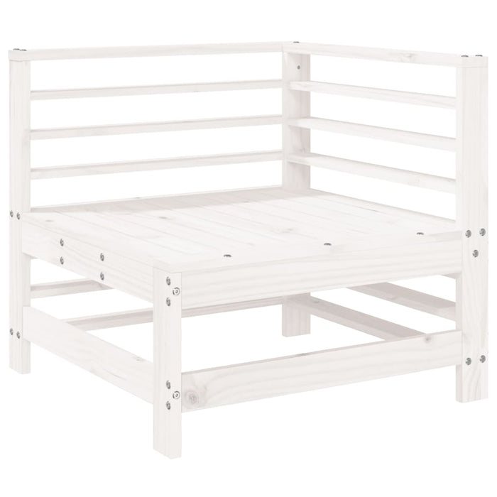 Set Salotto da Giardino 7 pz Bianco in Legno Massello di Pino 3186439