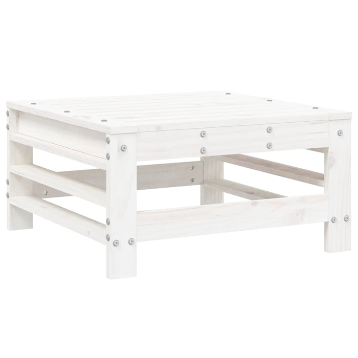 Set Salotto da Giardino 7 pz Bianco in Legno Massello di Pino 3186439