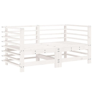 Set Salotto da Giardino 7 pz Bianco in Legno Massello di Pino 3186439