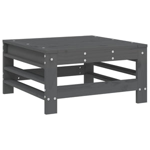 Set Salotto da Giardino 7 pz Grigio in Legno Massello di Pino 3186440