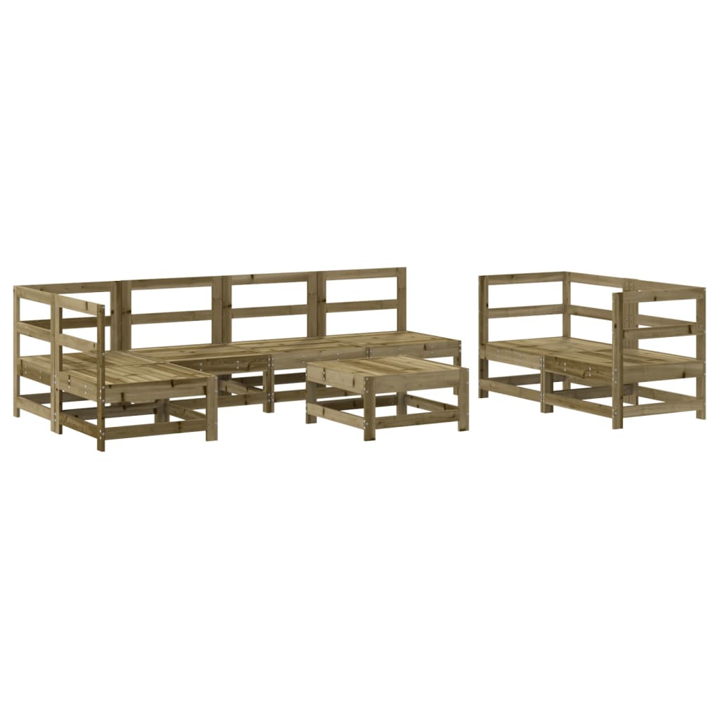 Set Salotto da Giardino 8 pz in Legno Impregnato di Pino 3186458