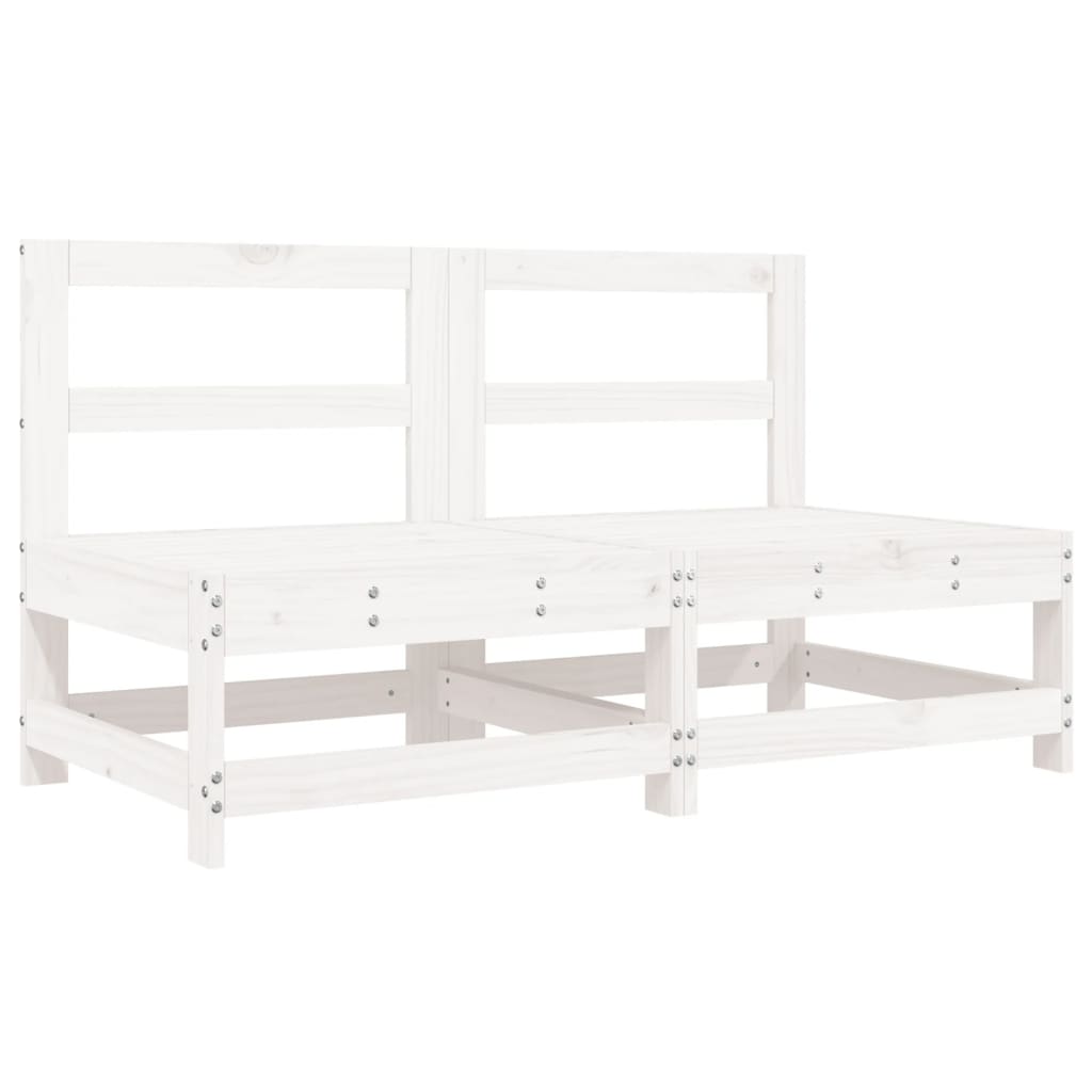 Set Salotto da Giardino 6 pz Bianco in Legno Massello di Pino 3186460