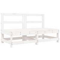 Set Salotto da Giardino 6 pz Bianco in Legno Massello di Pino 3186460