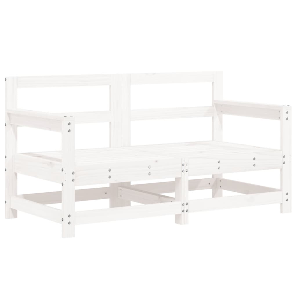 Set Salotto da Giardino 6 pz Bianco in Legno Massello di Pino 3186460