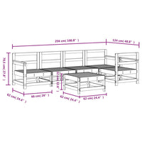 Set Salotto da Giardino 6 pz Miele in Legno Massello di Pino 3186462