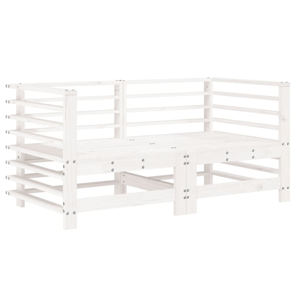 Set Salotto da Giardino 6 pz Bianco in Legno Massello di Pinocod mxl 93996