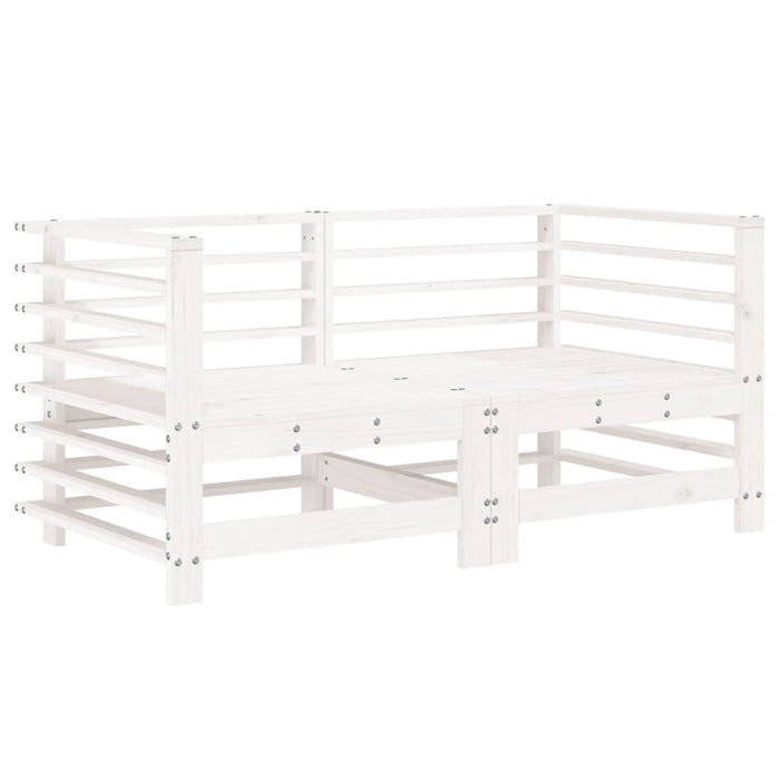 Set Salotto da Giardino 6 pz Bianco in Legno Massello di Pino 3186474