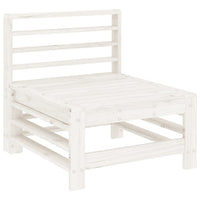 Set Salotto da Giardino 6 pz Bianco in Legno Massello di Pino 3186474