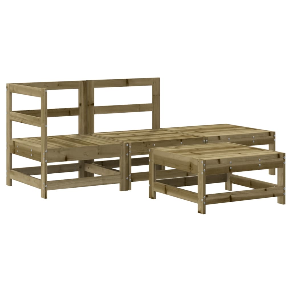 Set Salotto da Giardino 4 pz in Legno Impregnato di Pino 3186500